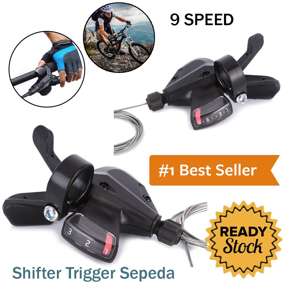 Shimona Altus Speed Shifter Trigger Sepeda 9 Speed 2 PCS Gagang Sifter Pengatur Gigi Gear Gir Sepeda