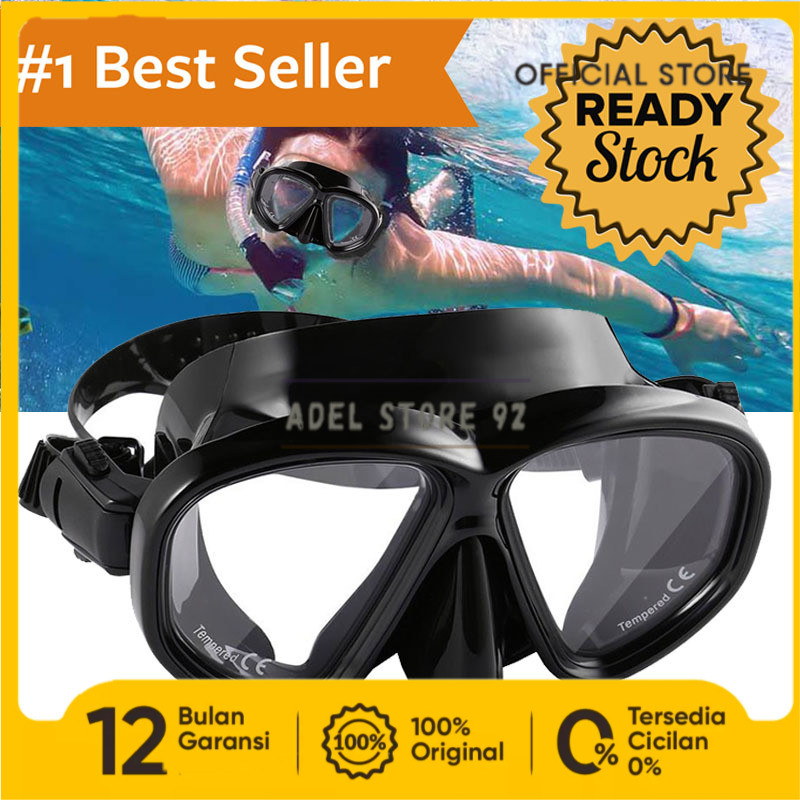 ORIGINAL Kacamata Selam Scuba Diving Glasses Snorkeling Tempered Glass Kacamata Selam Dewasa Snorkli