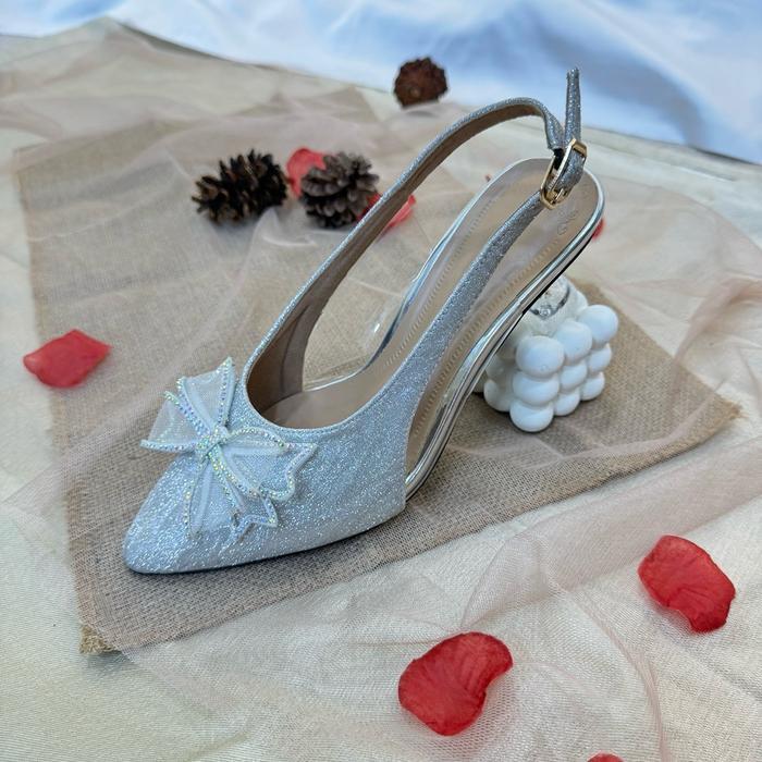 Populer 53. Vellyca Heels 5Cm Heels Kaca Premium Elegan Heels Tahu, Heels Murah, Heels Pesta, Hells