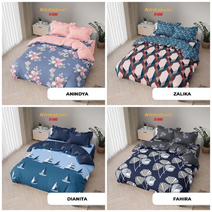 Kintakun - D'Luxe Bed Cover Set Sprei Flat Queen New Edition Ii Uk.160X200Cm Tinggi 25 Sarung Bantal