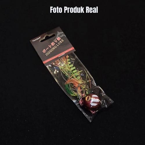 Fishing Kabura Tenya Inchiku Metal Jig Luminous Shrimp Rubber Skirt Double Hook Red 481 Terbaik