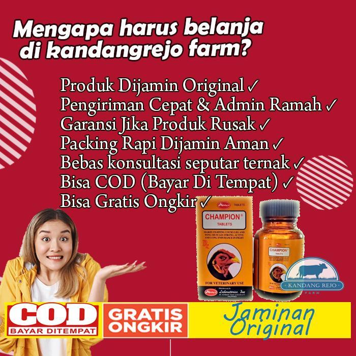 Diskon Champion Vitamin Untuk Ayam Original Filipina Isi 100 Butir Bisa Cod Original