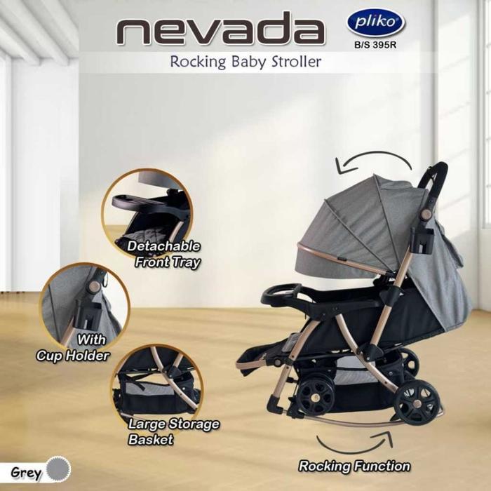 Pliko Nevada BS 395 R Reversible Handle Stroller Bayi dengan Handle lak-Balik - Lavie Baby House