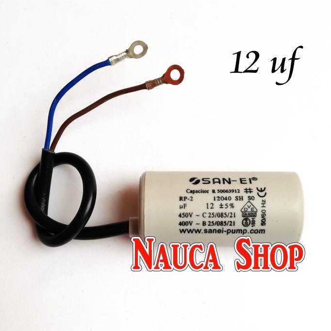 12 uf / 450 V SAN-EI Capacitor / Kapasitor Bulat 12uf / 450V / Capasitor Pompa Air