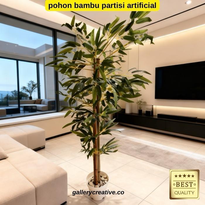 TERBARU pohon bambu artificial tinggi- hiasan pohon bambu palsu - pohon sri rejeki hiasan bunga
