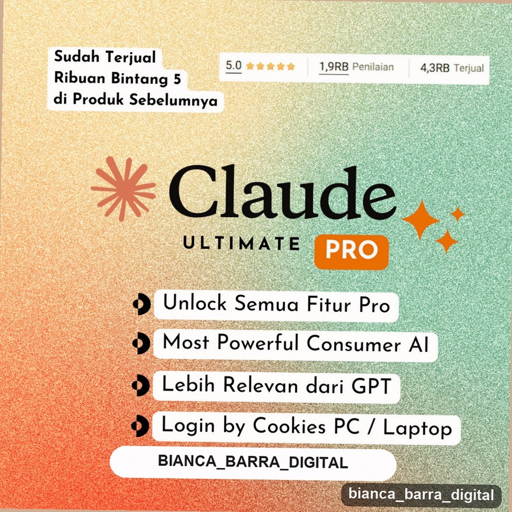 Claude AI Pro Aktif 1 Bulan Claude Code Bebas Antri