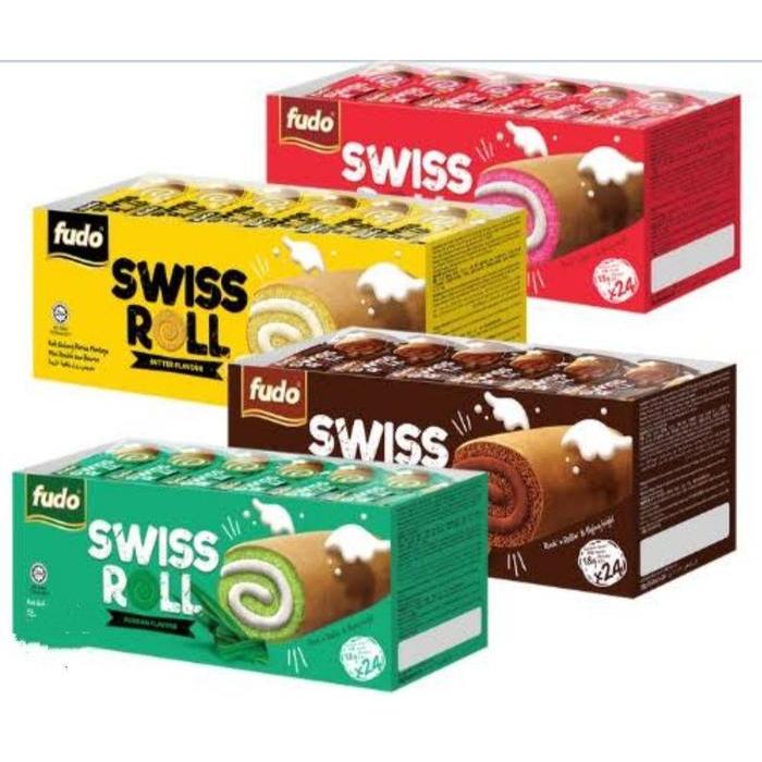 Fudo Swiss Roll Isi 24 Fudo Layer Cake Malaysia Rasa Coklat Strawbery Butter Fudo Swiss Roll With