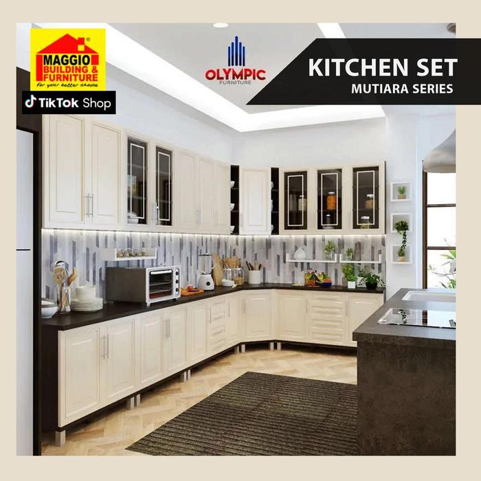 READY Terlaris KITCHEN SET MINIMALIS - LEMARI PIRING SET - LEMARI PIRING - RAK PIRING - MUTIARA -