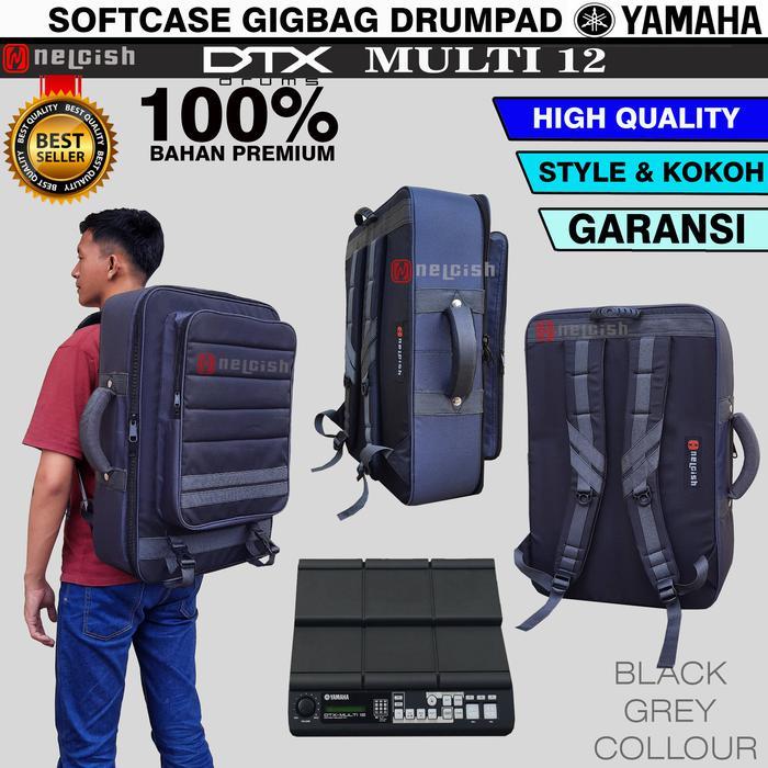 SOFTCASE GIGBAG YAMAHA Tas Softcase Gigbag Drum Elektrik Multi Pad Ransel Hitam Abu YAMAHA DTX MULTI