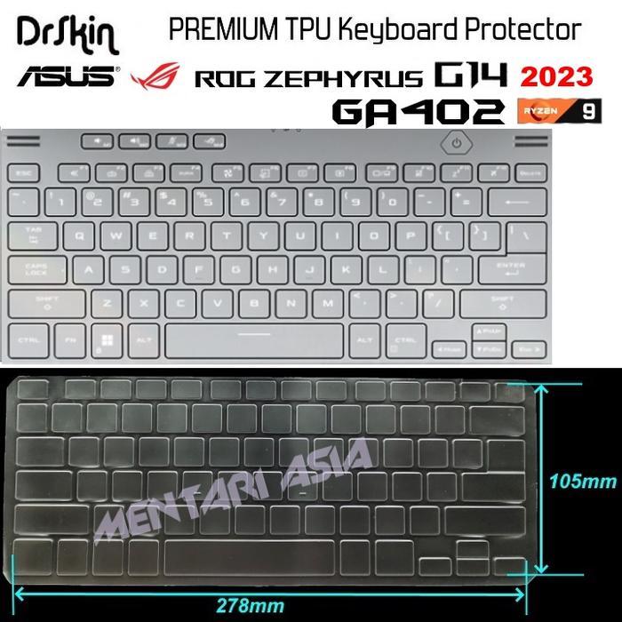 BERKUALITAS Keyboard Protector ASUS ROG Zephyrus G14 2022 Ryzen GA402 - DrSkin TPU