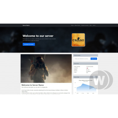Game server template with monitoring - Script PHP Website
