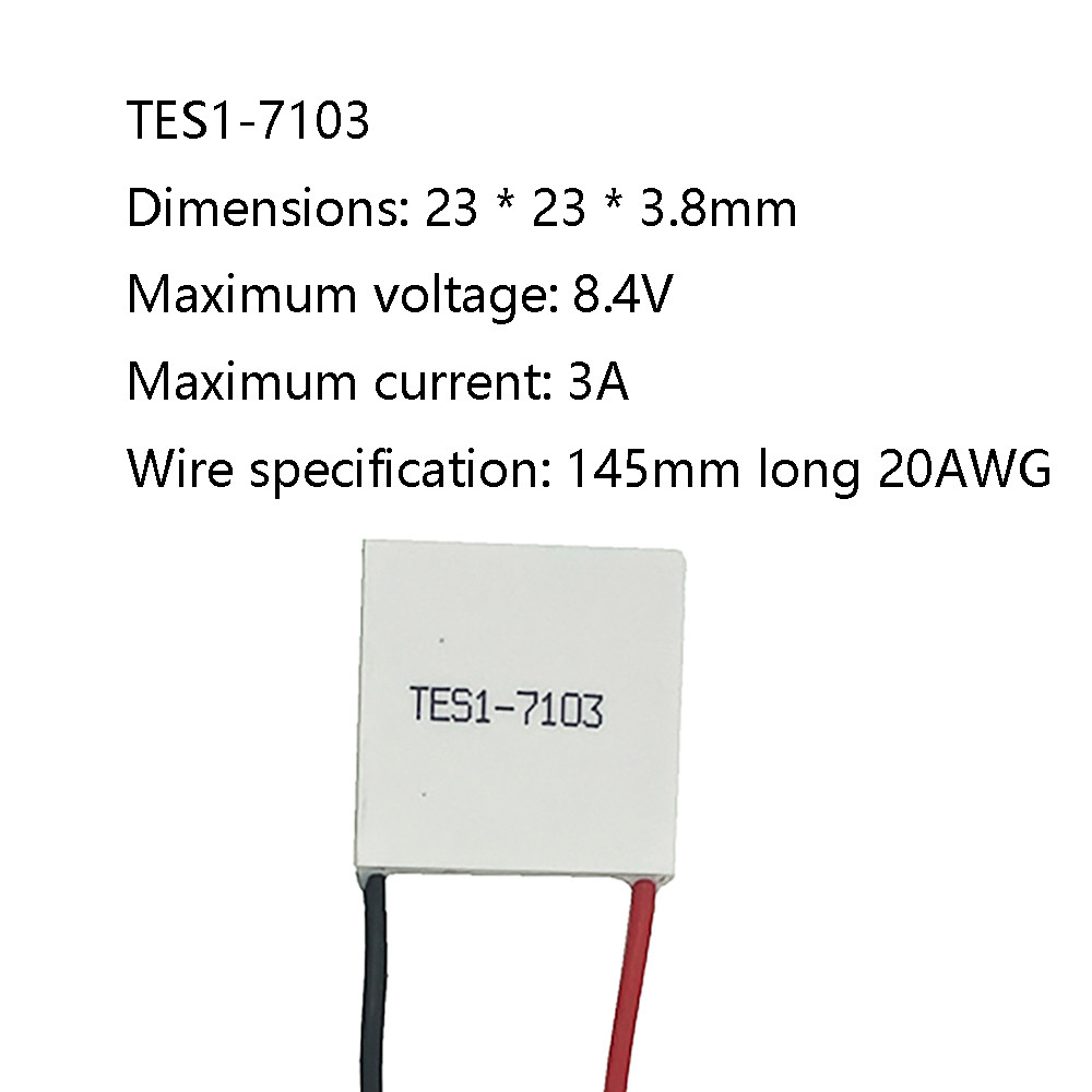 TES1-7102 TES1-7103 8.4V 2A 3A Thermoelectric Peltier Cooler for Phone Cosmetic Instrument