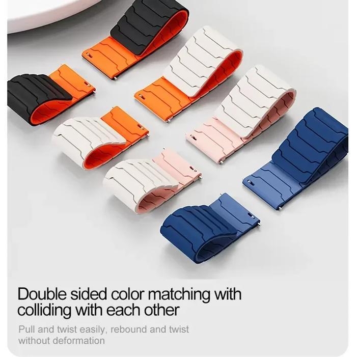 STRAP TALI JAM FOR AMAZFIT ACTIVE 2 - ACTIVE 2 PREMIUM - ACTIVE 2 SQUARE - MODEL MAGNETIC SILICONE