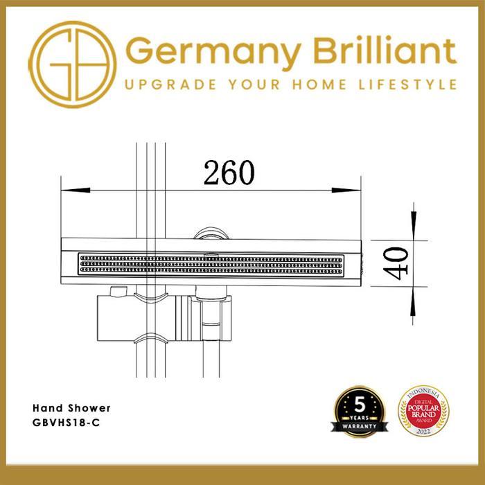 TOTO indonesia Germany Brilliant Bundling Hand Shower Selang Flexible GBVHS18 Set