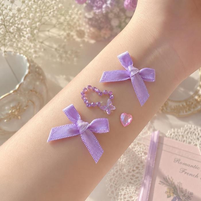 Stiker Wajah Pita Dan Permata Cantik Lucu Hiasan Wajah Kreasi Aksesoris Fashion Terbaru Aestetic