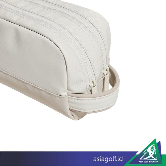 Ball Bag Golf Adidas PU Leather 2 Zip Pouch Original Tahan Lama Mudah Dibersihkan
