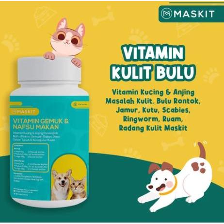 Vitamin Hewan Kucing Anjing Penambah Nafsu Makan, Gemukin Badan, Imun