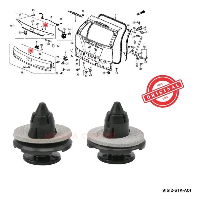 Klip Kancing Garnis Bagasi Honda Crv Accord Civic Hrv Stream Odyssey