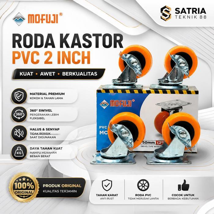 4 PC Roda Troli / Roda Rak / Roda Gepeng / Roda Koper 2" 50mm