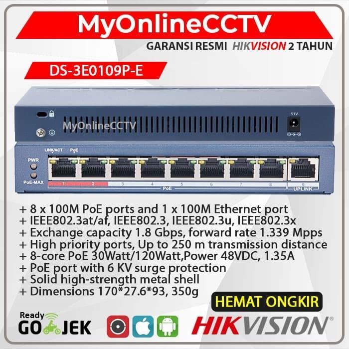 Hikvision Poe Switch 9 Port 8 Poe