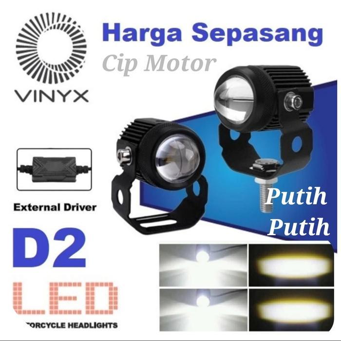 Lampu Tembak Vinyx Luminos Bullaes Xmax Nmax Mini Driving D2 Laser 2Pc
