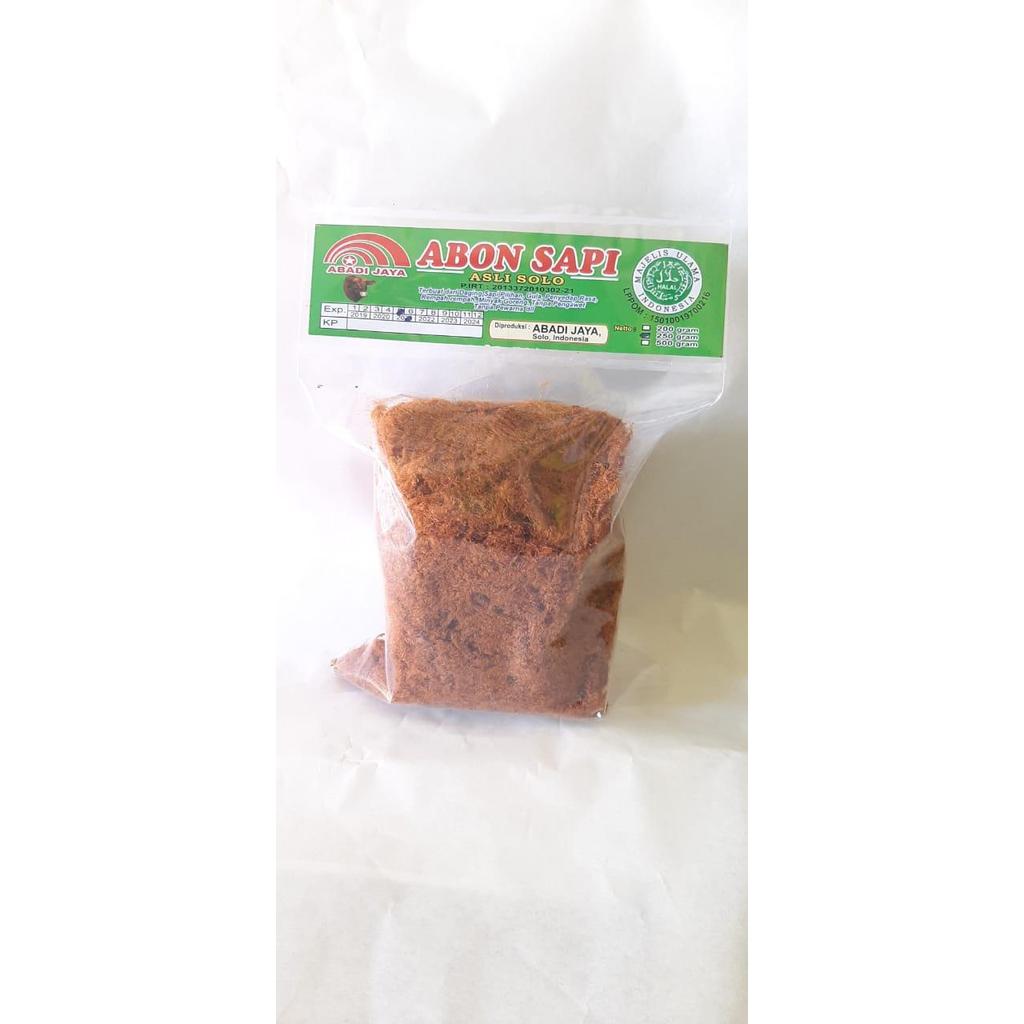 Abon Sapi 100% Daging | 250 gram | Abon Sapi Solo Manis dan Pedas - Manis