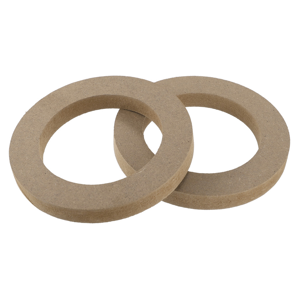 UXCELL 8 PCS UNIVERSAL 4/5/6.5 INCH SPEAKER SUBWOOFER MOUNTING SPACER RINGS SOLID WOOD BEIGE
