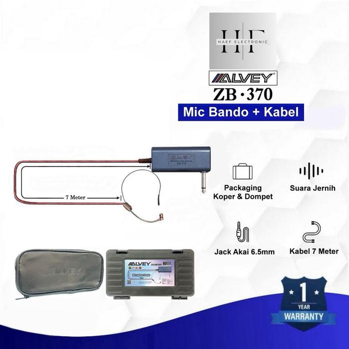 Hot Sale Mic Bando Alvey Zb-370 Mic Bando + Kabel 7 M Transparan Mic Ceramah Mic Rapat