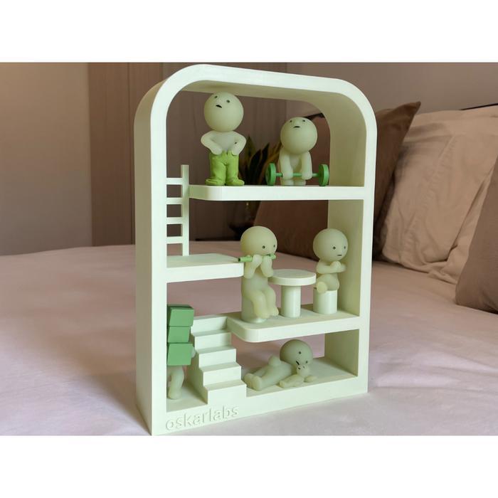 Terlaris Smiski House Display Shelf Karakter Unik Lucu