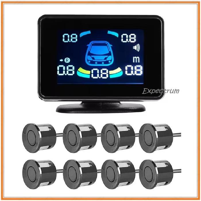 Sensor Parkir Mobil Depan Belakang 8 Sensor + LED Display Meter