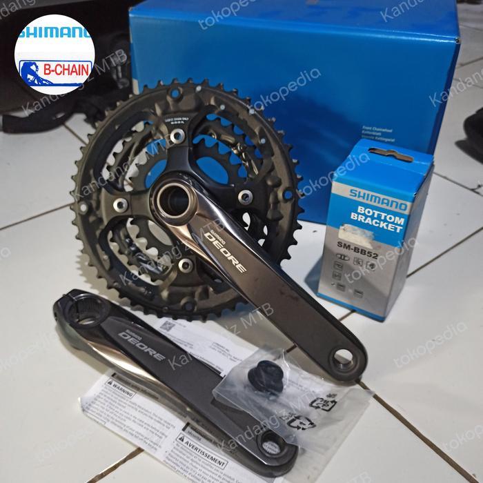 CRANK DEORE T6010 TRIPLE 48T TOURING SHIMANO PLUS BOTTOM BRACKET READY