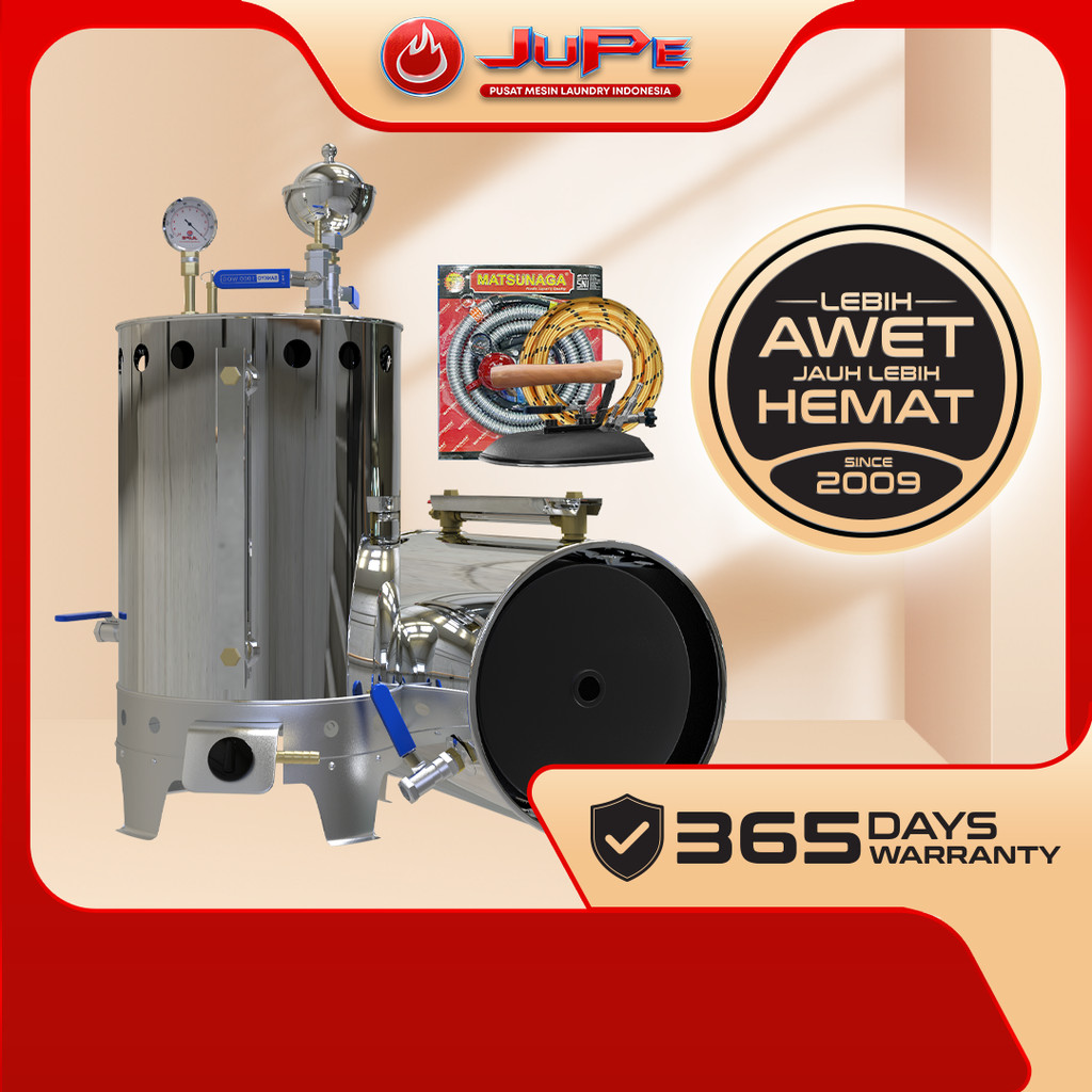 Setrika uap boiler gas laundry 5 liter 1 setrika lengkap