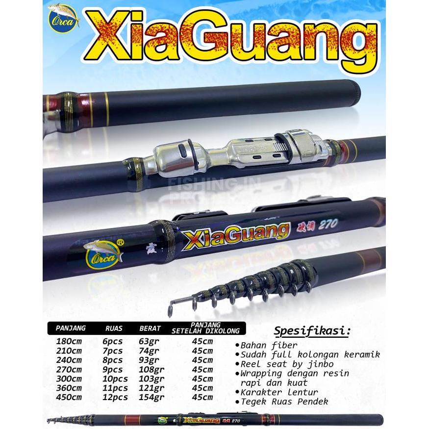 Joran Pancing Tegek Orca Xiaguang Custom Kolong Resin