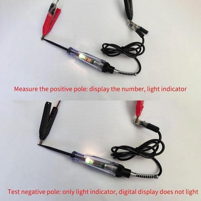 Larsmartt- MobildageAutomotive Circuit Tester Digital Dc Tester Testpen Kelistrikan Listrik Mobil