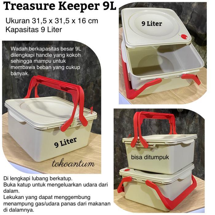 Kualitas Terbaik Tupperware Promo Square Keeper W/ Handle - Rantang Besar Serba Guna
