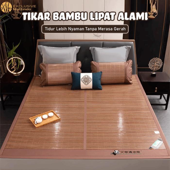 Tikar Bambu Lipat Premium Tikar bambu lipat Alami Premium 3 Ukuran Elegan Tikar Bambu Berkualitas