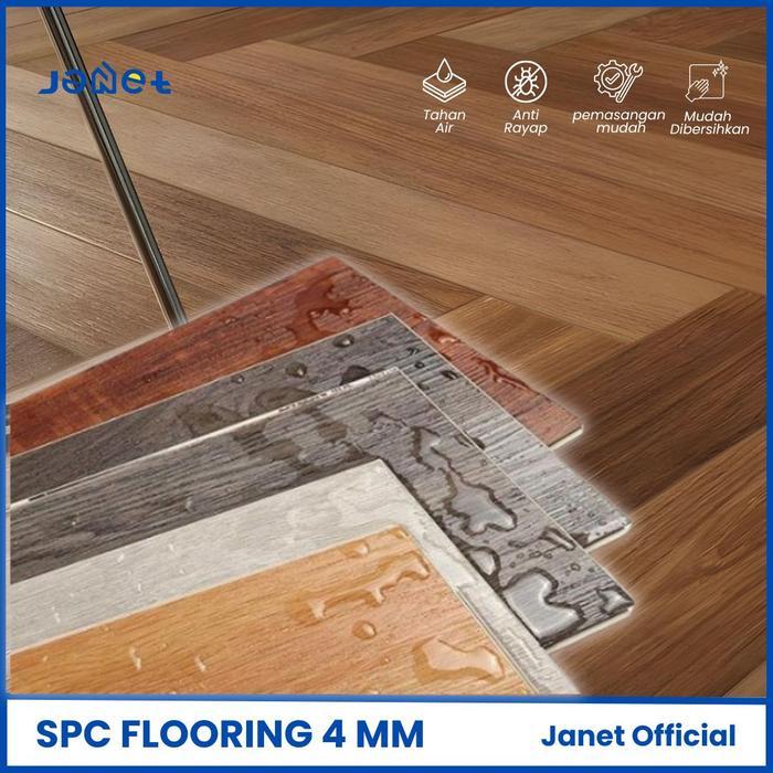 Spc Lantai 4Mm Floor Click Klik Parkit Parkit Kayu Lantai Kayu Parquet