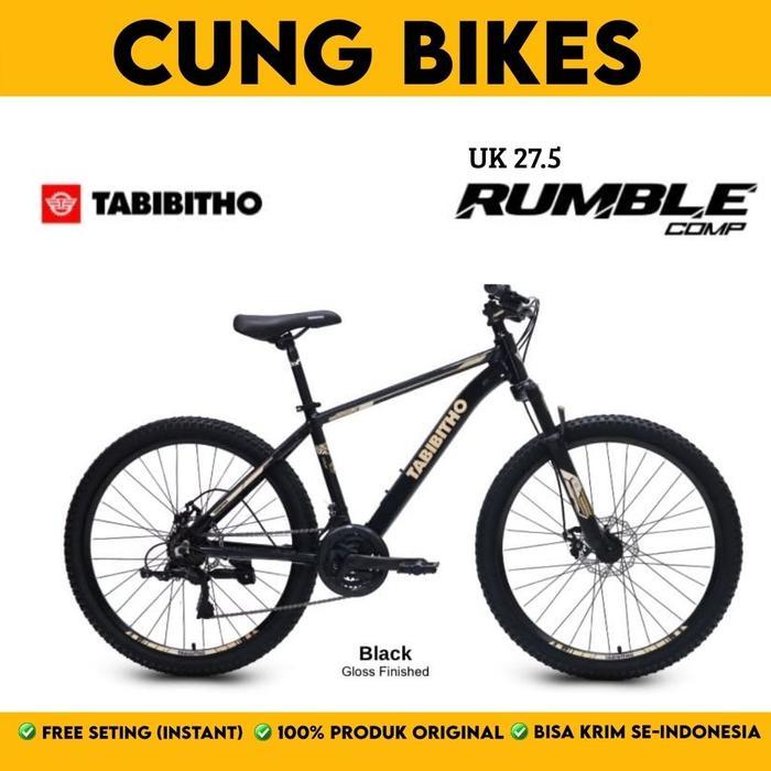 SEPEDA GUNUNG 26,27.5 MTB TABIBITHO RUMBLE CORE - FRAME HI TEN STEEL- TABIBITHO 26,37.5 ALLOY - 26-T