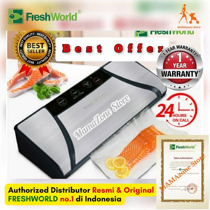 Breadshiiip- Freshworld Vacuum Sealer Tvs2019 / Tvs 2019 / Tvs-2019, Moist/Dry Food, Kuat Dan Tahan