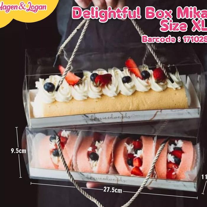 SALE BOX MIKA PERSEGI PANJANG / DUS MIKA CAKE DAN PUDING