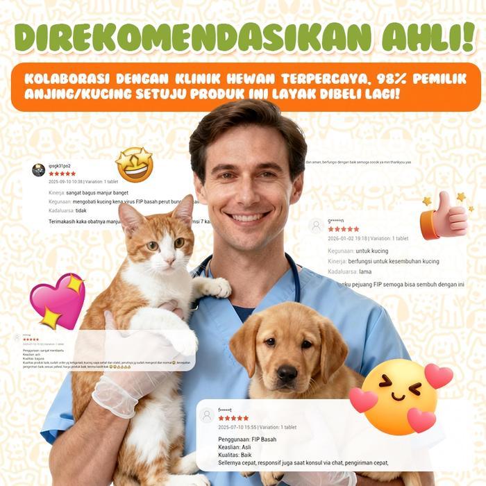 Promo Cassiel Pet Anti Virus Obat FIP Kucing Fip Tablet (Fip Basah - Fip Kering - Fip Neuro) (1