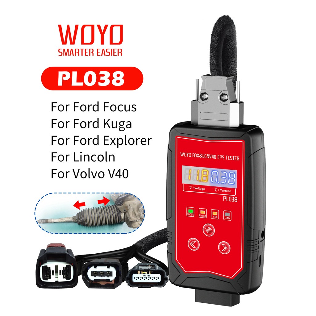 WOYO PL038 EPS Tester for Ford Focus Kuga Explorer Lincoln Volvo Automotive Diagnostic Tool Power St