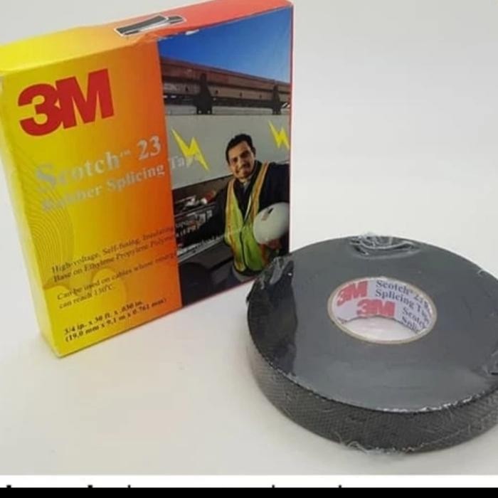 3M SOLASI SCOTCH 23 3M RUBBER TAPE - ISOLASI LILIT TAHAN AIR 3/4IN X 3MTR KARET KABEL LISTRIK AC
