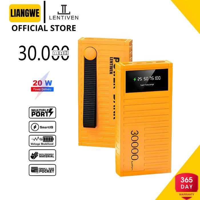 LIANGWE LENTIVEN Powerbank 30000 mAh Mini Fast Charging LED DISPLAY