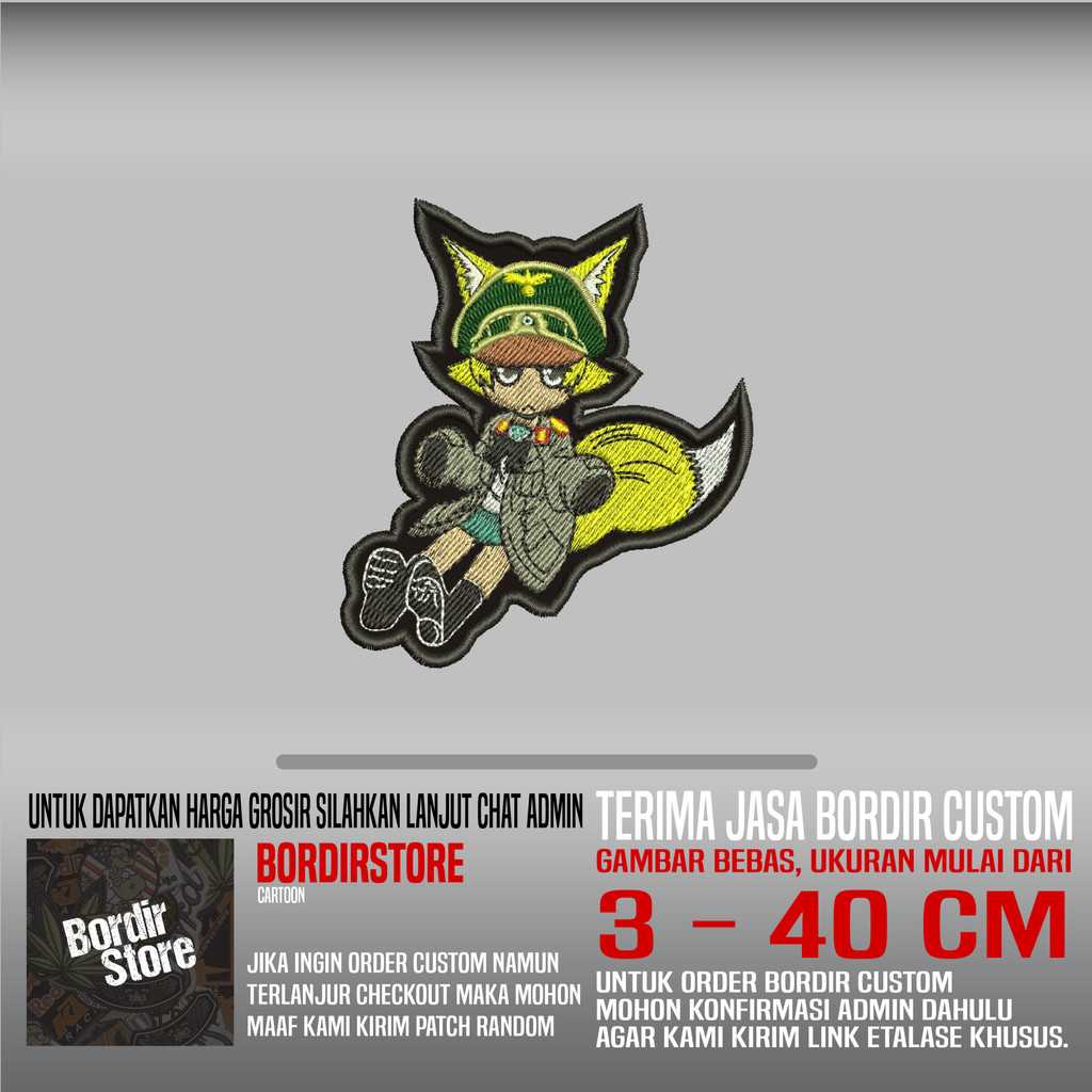 ANIME CARTOON CAT SONIC PARK RANGER BS-22 PATCH BORDIR LOGO/EMBLEM