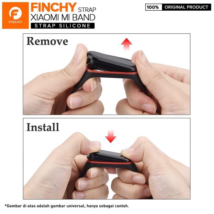 4tpo- Finchy Silicone Strap For Xiaomi Mi Band 5 Sporty Dual Tone Wristband
