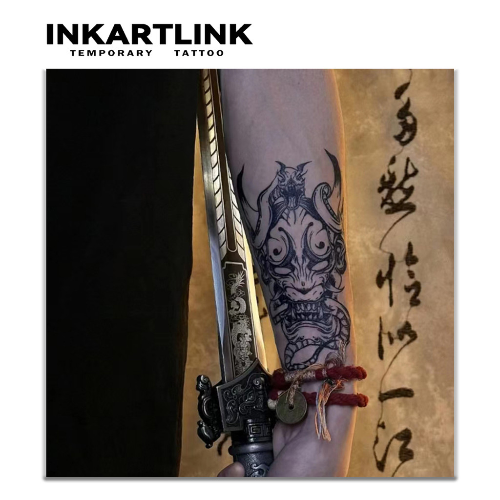Snake Bodhisattva temporary tattoo sticker, waterproof magic tattoo, lasts to 15 days fake tattoo,