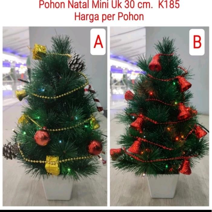 Pohon natal mini kecil paket aksesoris lampu/ pohon natal Chrismast Natal
