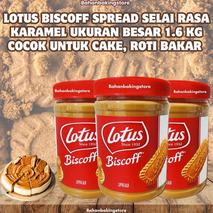 LOTUS BISCOFF SPREAD SELAI RASA KARAMEL UKURAN BESAR 1.6 KG ASLI & HALAL COCOK BISA DITAMBAHKAN