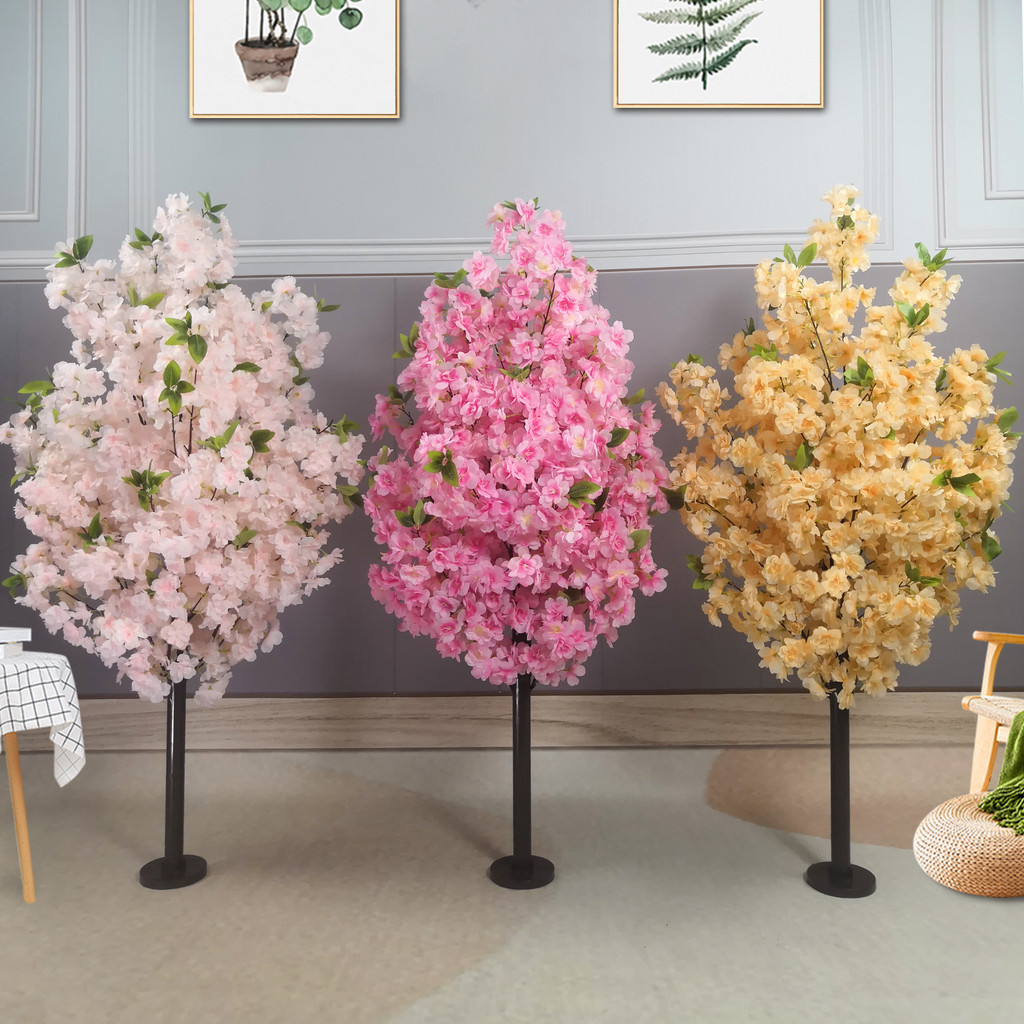 Artificial Cherry Tree Fake Plants Fake Tree Tabletop Living Room Pathway Guide DIY Party Wedding De
